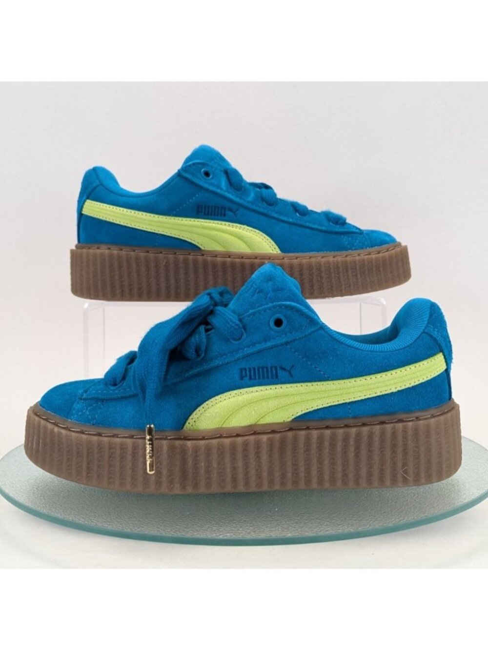 PUMA Fenty Creeper Phatty Womens 6.5 Speed Blue Lime Platform Sneakers Shoes